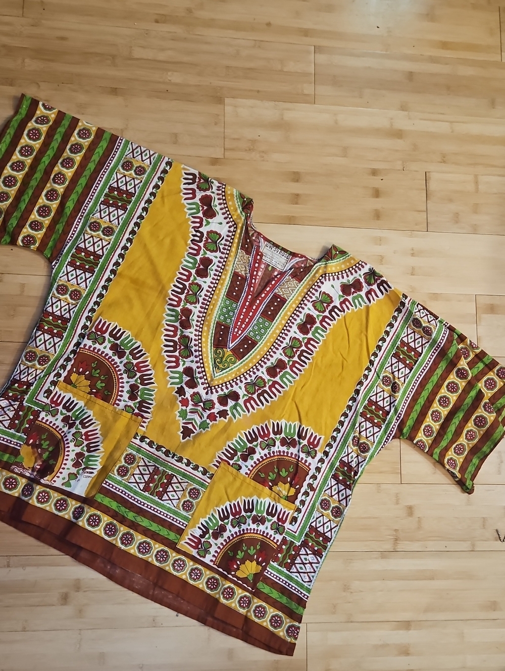 Gypsy Rose  Handmade Cotton Block print Top With Pockets !